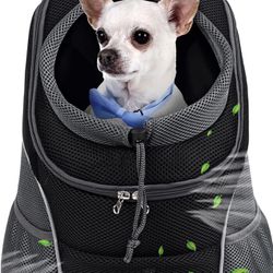 Pet Front, Head-Out Backpack Carrier Size (Small) with Side Storage Pockets (Black) 