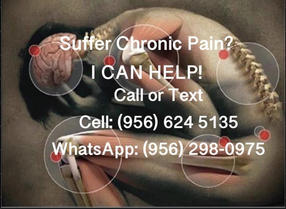 SUFFER CHRONIC PAIN OF ANY TYPE?  I CAN HELP