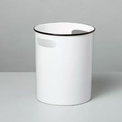 Hearth and Hand Waste Basket White and Black Metal