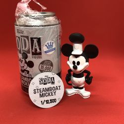 Funko Soda - DISNEY- Steamboat Mickey - COMMON - MINT IN HAND - Limited 1/12,500