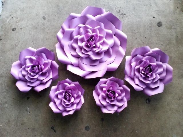 Violet Paper Flowers 