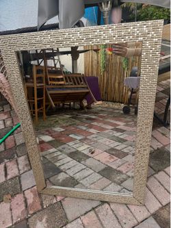 Rectangular decorative mirror