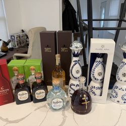 Variety Of Premium Tequila And Cognac 