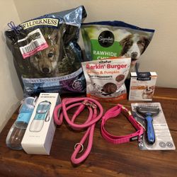 Dog Food, Crate Etc 