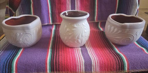 Heart-Shaped Talavera-Style Ceramic Mugs