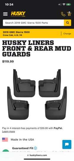 Husky Mud Guards GMC Sierra 2019-2024