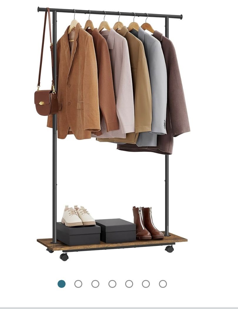 Clothes Rack with Wheels, Clothing Rack for Hanging Clothes