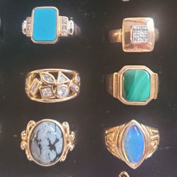 .925 Sterling Silver Rings With Gold Plating. Price Is Each.