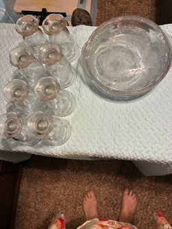 Princess House 8 glasses and 1 baking dish