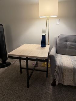 Macy’s Marble End Table / Side Table – 24” × 28”