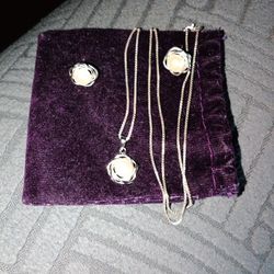 Real Pearl Necklace And Silver