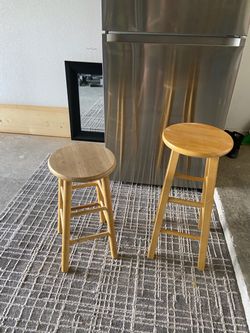 Solid wood stools in excellent condition.