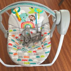 Bright Starts Playful Paradise Portable Compact Baby Swing 