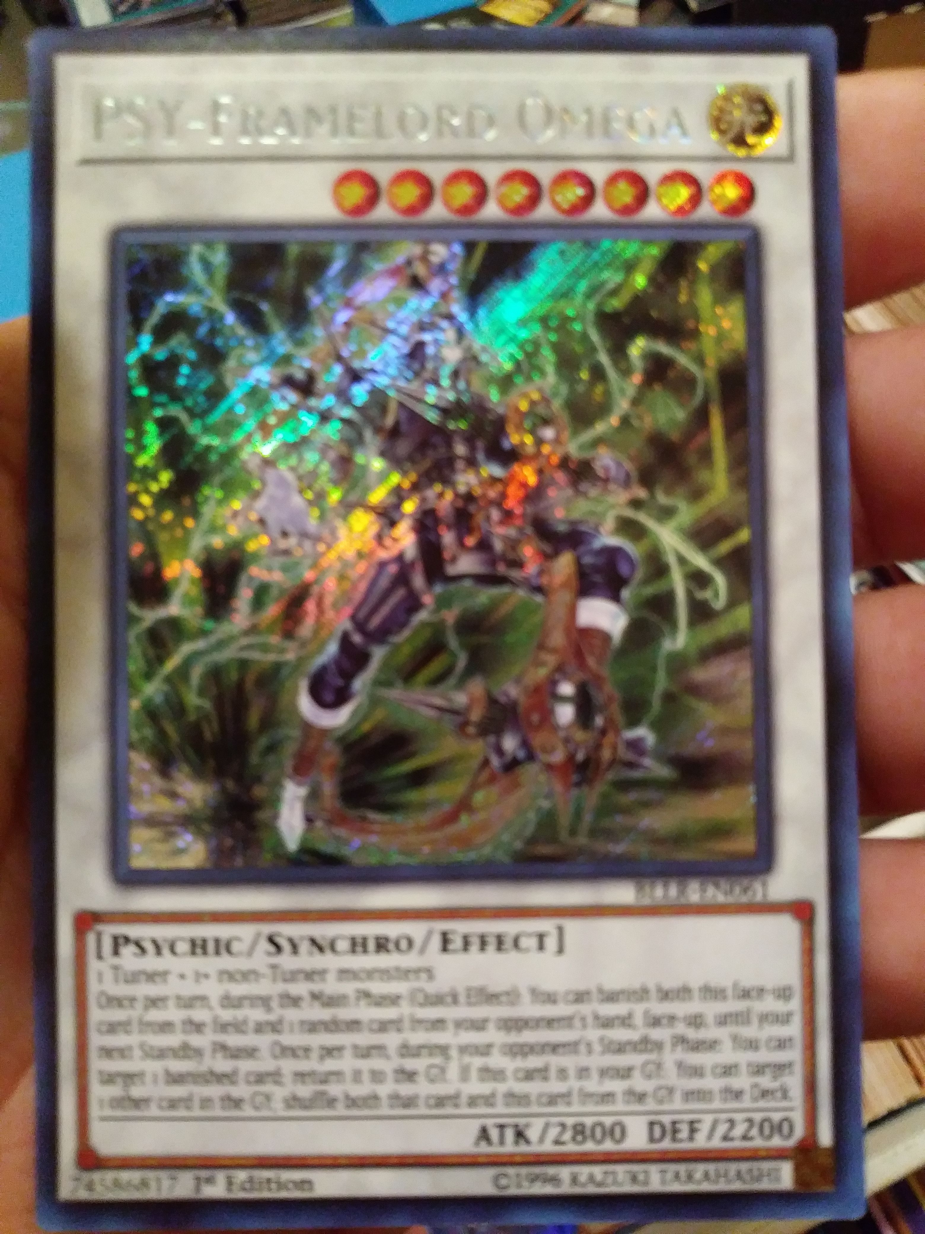 YUGIOH PSY-FRAME OMEGA LORD SECRET RARE MINT CONDITION!!!
