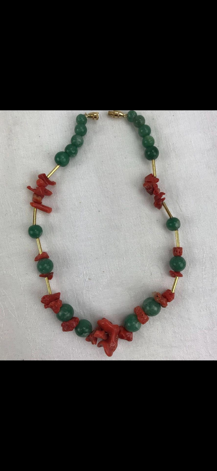 Valuable Jade &Coral Necklace