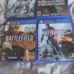 PS4      GAMES.  4 ALL TOGETHER 150 DOLLARS