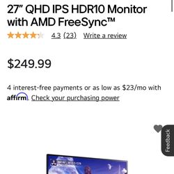 LG 27QN600 QHD Gaming monitor 