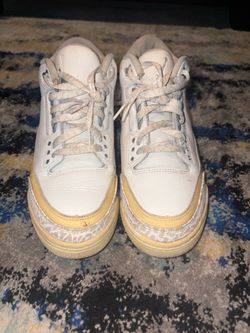 Air Jordan 3 White Gum Sole Sneakers