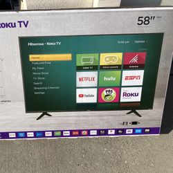 58” inch Hisense Smart Roku UHDTV 4K 