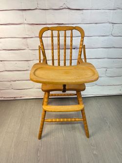 Vintage Wood High Chair Plant Stand