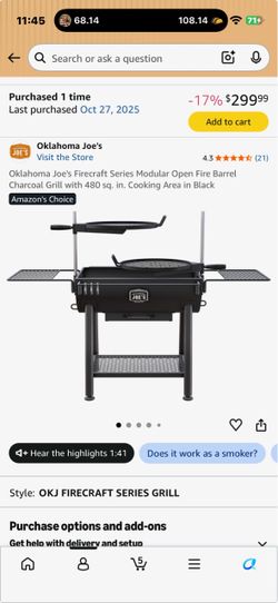 Smokin’ Joe’s Charcoal Grill