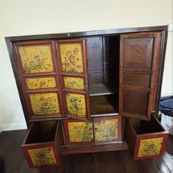 Wood Chinese Style Cabinet