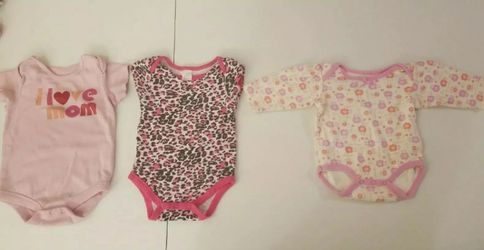 Lot of 3 3-6 Month Baby Girl Onesies