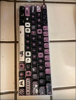 Kuromi keycaps new mini keyboard slightly used swappable mechanical mini keyboard