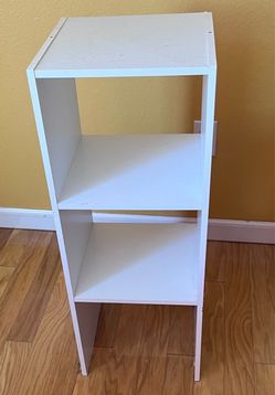White 3-Tier Wooden Shelf Unit