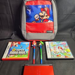 NINTENDO DS SHOULDER PACK WITH DS LITE AND TWO GAMES