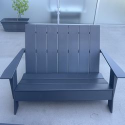 Loll Adirondack Bench and Ottoman 