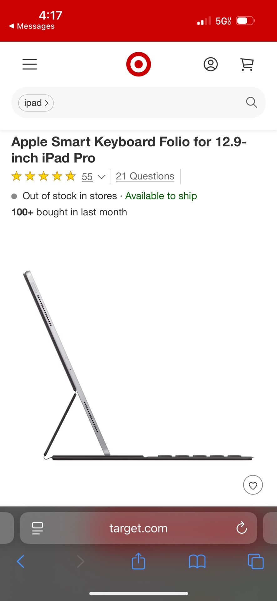 Apple Smart Keyboard Folio for 12.9-inch iPad Pro