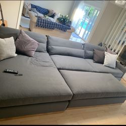 Custom Oversized Sectional + Large Ottoman – Originally $4,000+
