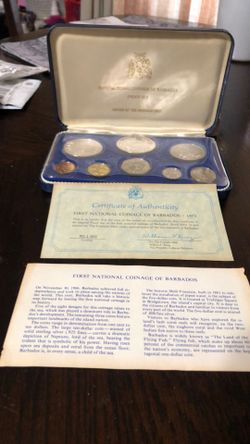 First National Coinage Of BARBADOS 1973 