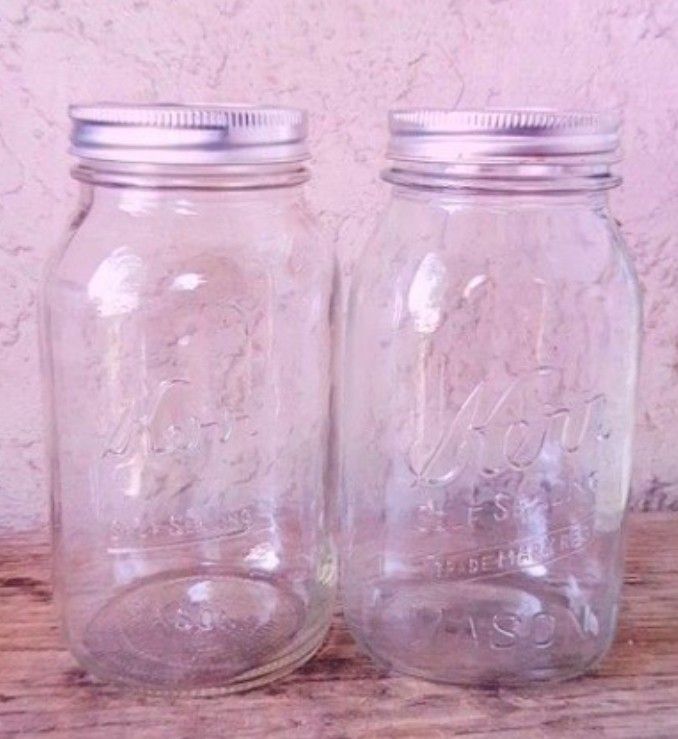 (2) Mason Jars, 32 Oz. 