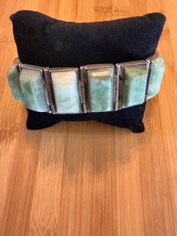 Sterling / MEXICO Jade Bracelet