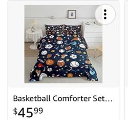Boys Sports Bed & Curtains Set 