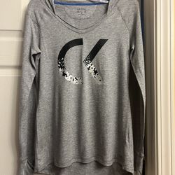 Calvin Klein Heather Clay Logo Long Sleeve