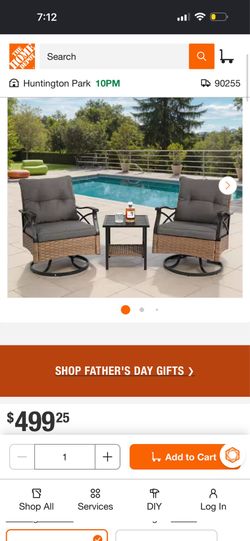 Home Depot 3-piece patio set