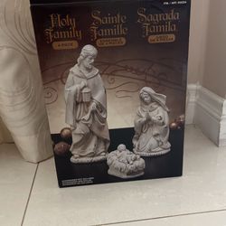 Holy Family Nativity Figurine 4 Piece Set Joseph Mary Baby, Great For Christmas/Eastern Time ,Costco Brand,, $45