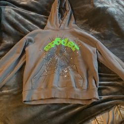 Grey Sp5der Hoodie 