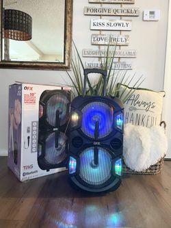 QFX doble 2x 10” Bluetooth rechargeable Party Speaker With Microphone And LED Lights 🔊🎤🎶