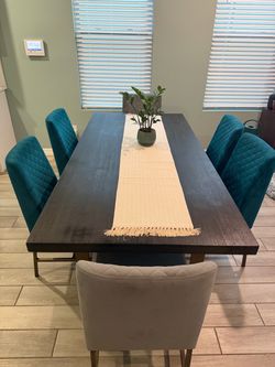 Complete 11-Pc Macy’s Cambridge Velvet Dining & Bar Stool Furniture Set