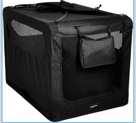 Folding Portable Soft Pet Dog Crate Carrier Kennel, 42 x 31 x 31 inches, Black