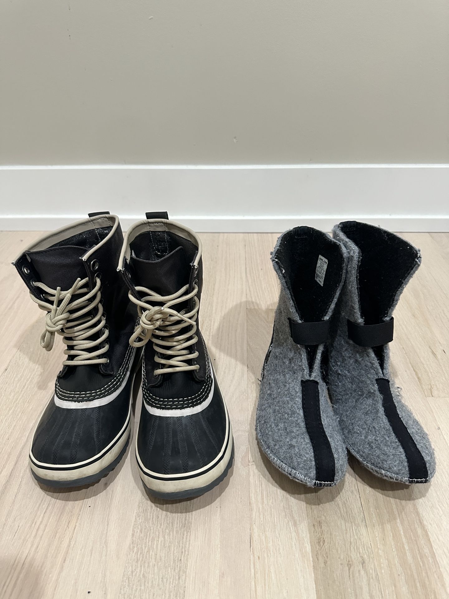 Women’s Sorel Premium Waterproof duck winter boots w liner - Size 6