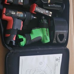 SNAP.ON CT561 3/8" IMPACT WRENCH 7.2v ,& CTS561CLG Cordless Screwdriver 7.2v