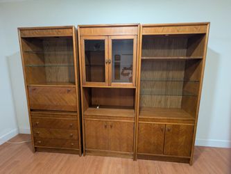 Three sections solid wood cabinet