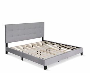 Brand new king size bed frame with a brand new mattress included