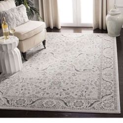 3ft X 5ft SAFAVIEH Isabella Collection 3' x 5' Light Grey/Cream ISA912F Oriental Non-Shedding Living Room Bedroom Accent Rug Carpet