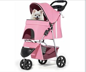 New pink pet stroller for Dogs & Cats